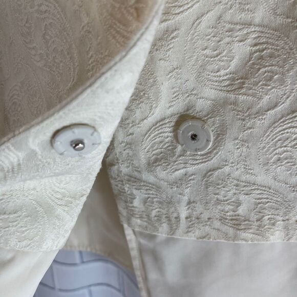BCBG Max Azria Ivory Brocade Jacket Sz S - Picture 6 of 6
